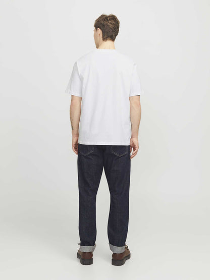 T-SHIRT BOSTON JACK&JONES UOMO BIANCO