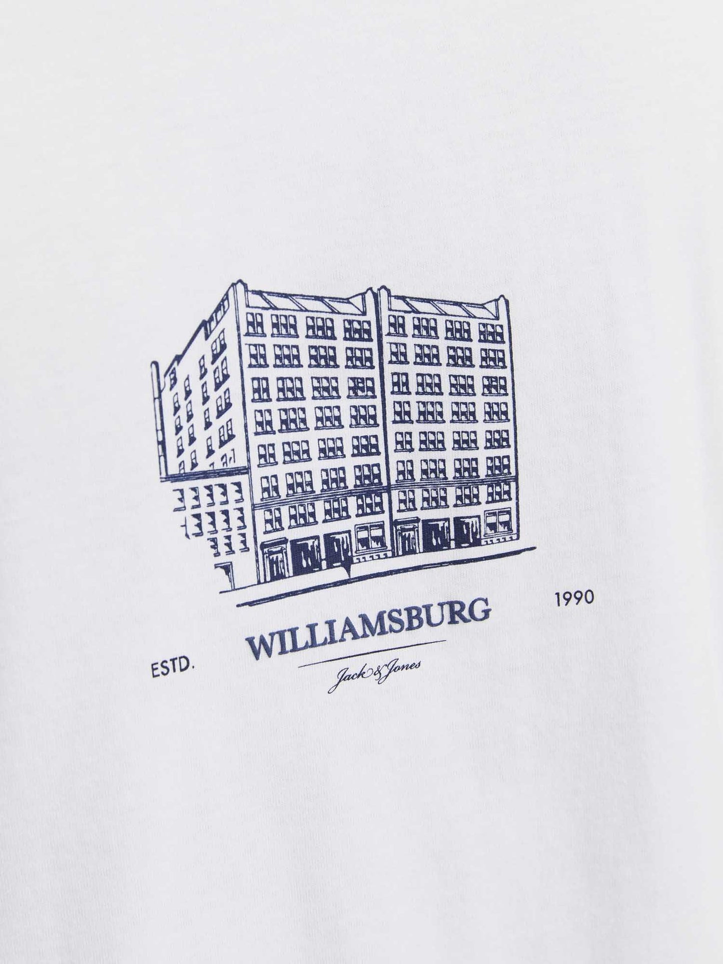 T-SHIRT BOSTON JACK&JONES UOMO BIANCO