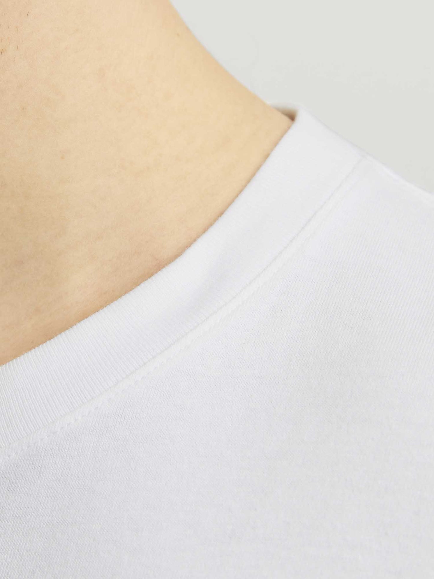 T-SHIRT BOSTON JACK&JONES UOMO BIANCO