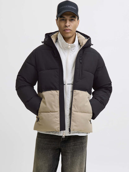 GIUBBINO IMBOTTITO OWEN JACK&JONES DA UOMO BEIGE NERO