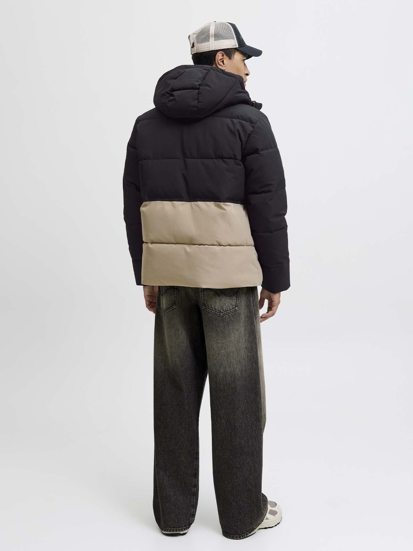 GIUBBINO IMBOTTITO OWEN JACK&JONES DA UOMO BEIGE NERO