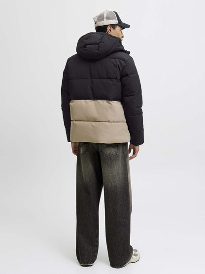 GIUBBINO IMBOTTITO OWEN JACK&JONES DA UOMO BEIGE NERO