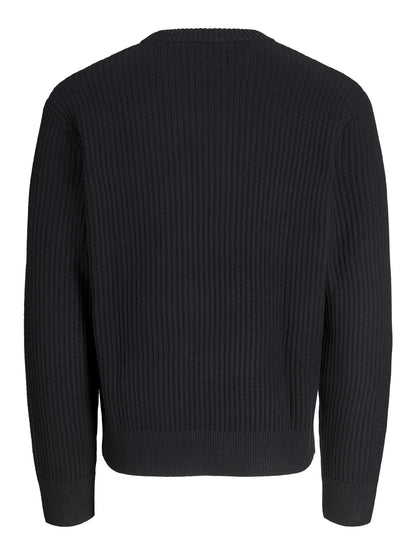 PULLOVER GRID JACK&JONES DA UOMO NERO