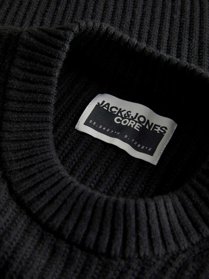PULLOVER GRID JACK&JONES DA UOMO NERO
