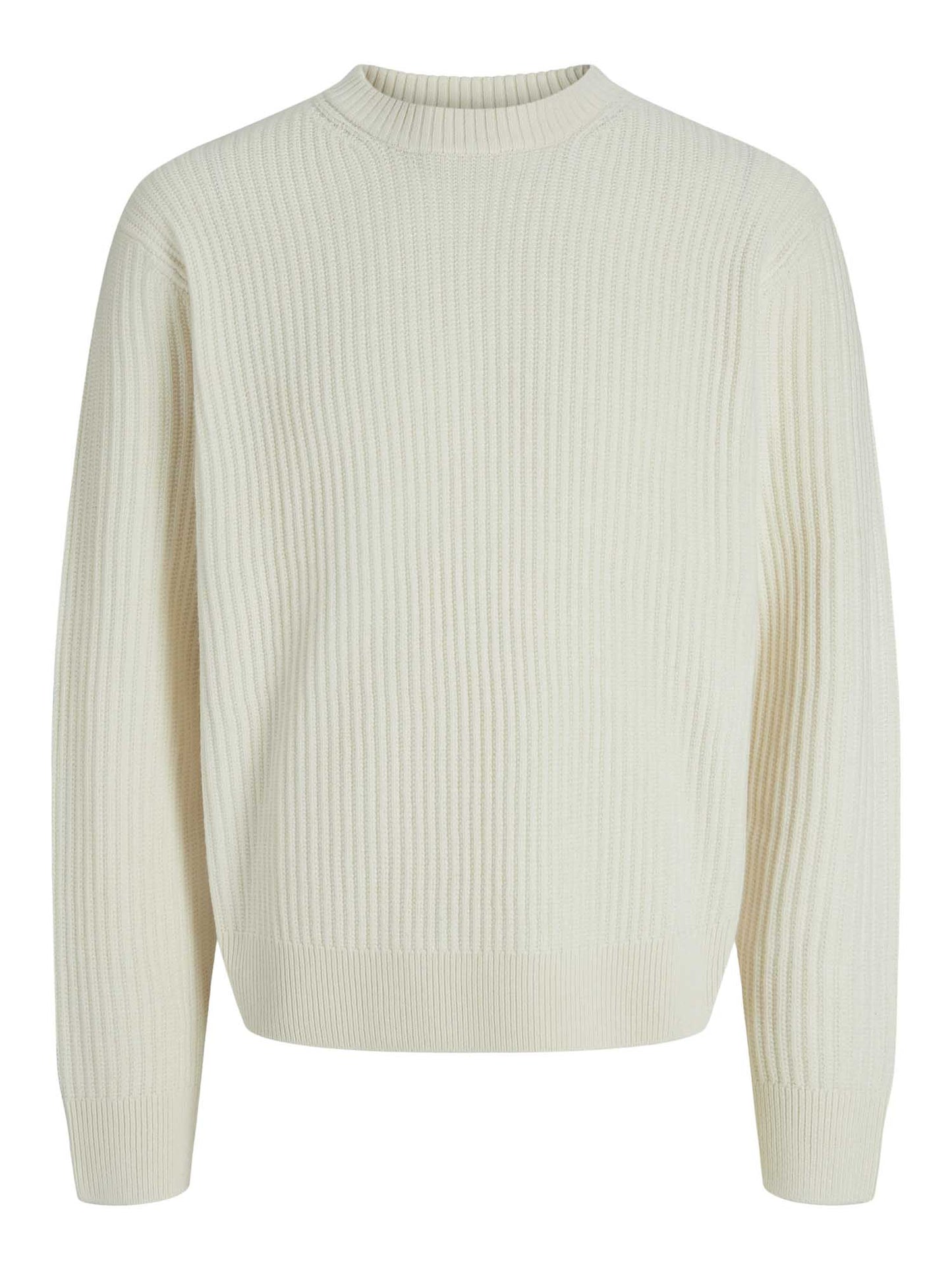 PULLOVER GRID JACK&JONES DA UOMO PANNA