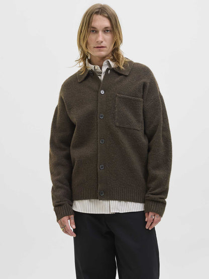 CARDIGAN BLUFINN JACK&JONES DA UOMO TESTA DI MORO