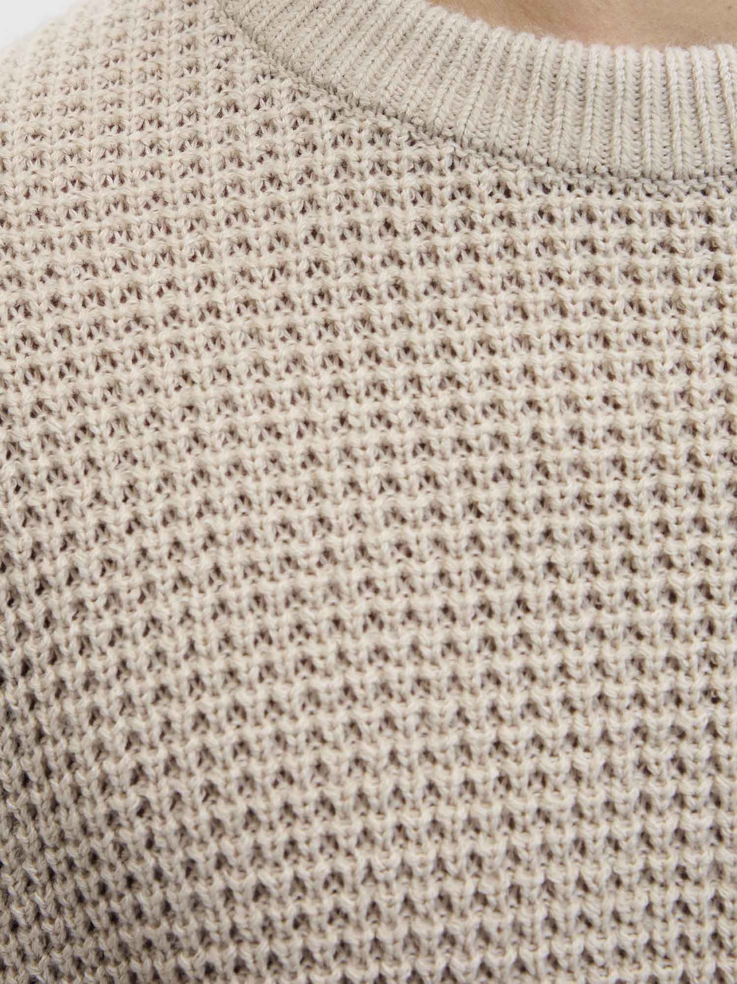 PULLOVER GLOBAL JACK&JONES DA UOMO PANNA