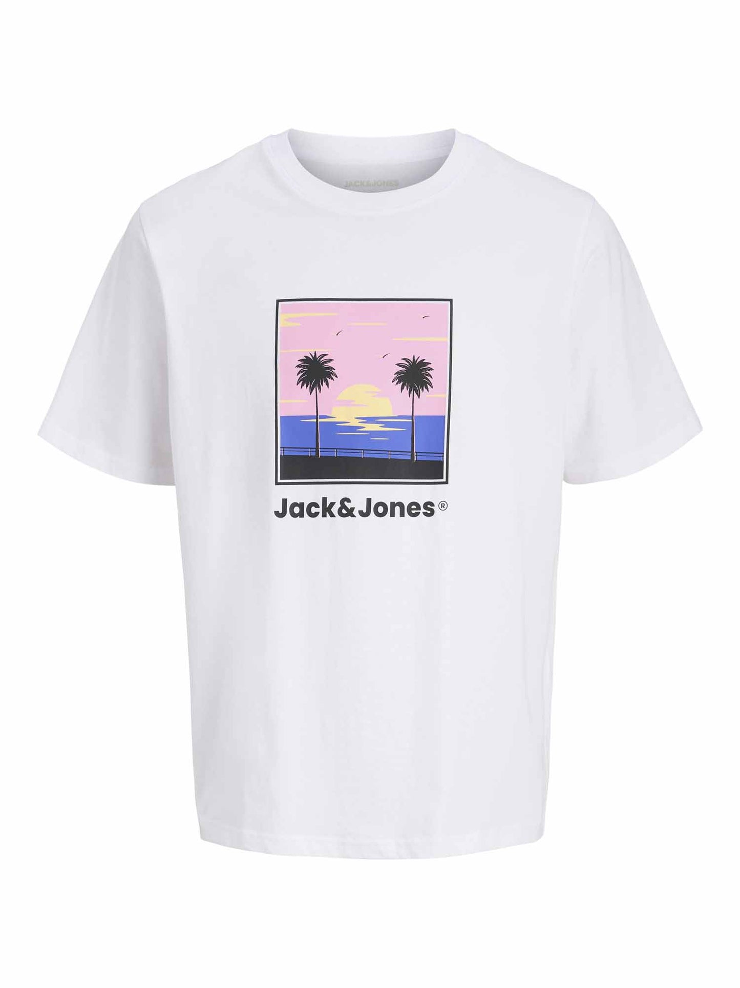 Jack&Jones Brigh, t-shirt casual da uomo blu in cotone