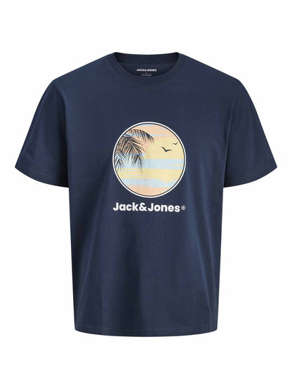 Jack&Jones Relaxed Fit, t-shirt maniche corte da uomo blu