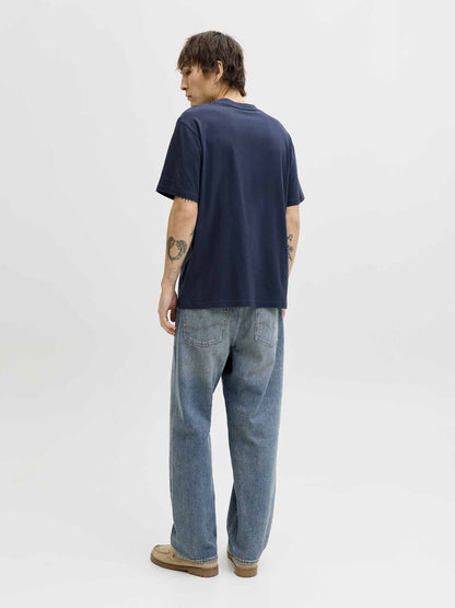 Jack&Jones Relaxed Fit, t-shirt maniche corte da uomo blu