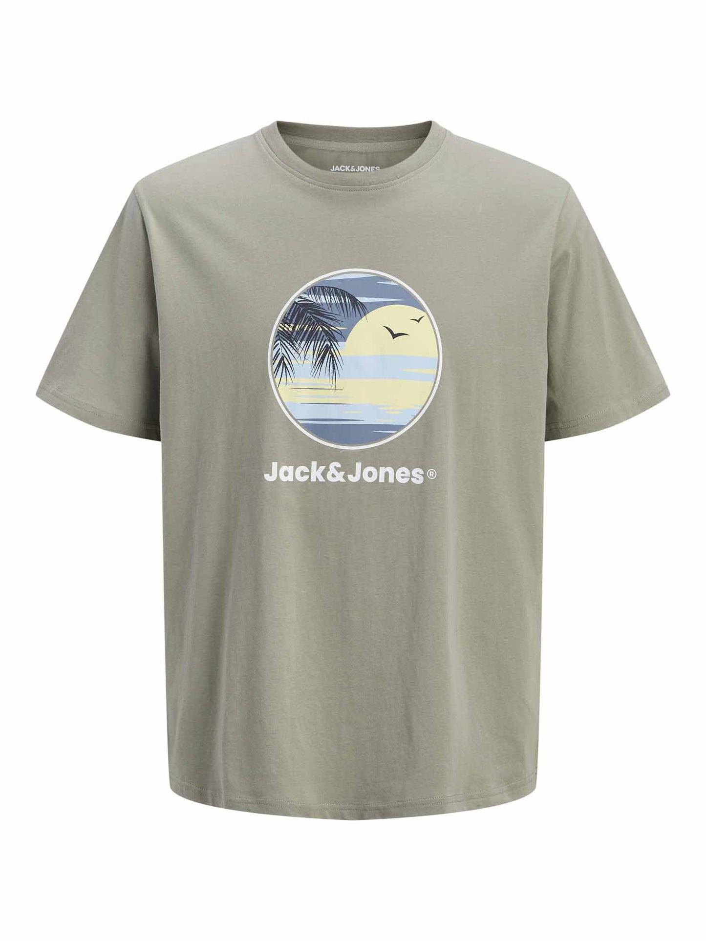 T-shirt uomo Jack&Jones Relax Fit verde in cotone