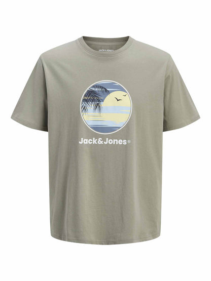 T-shirt uomo Jack&Jones Relax Fit verde in cotone