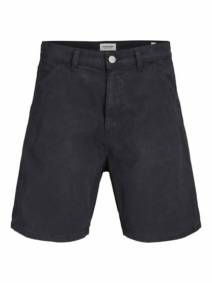 Jack&Jones Tony, shorts neri da uomo con vestibilità wide leg