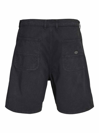 Jack&Jones Tony, shorts neri da uomo con vestibilità wide leg