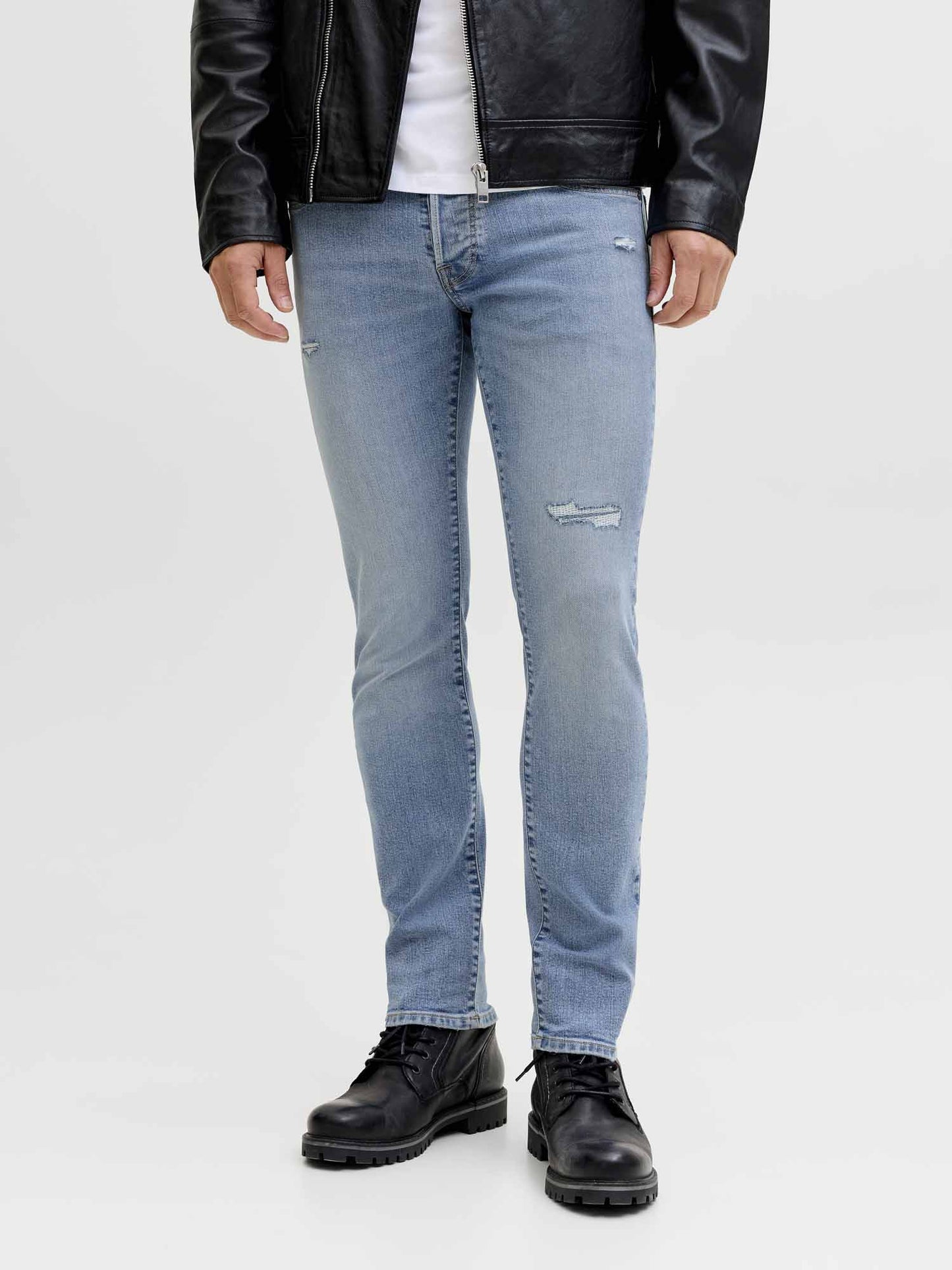 Jeans slim fit Glenn da uomo in cotone blu per uno stile casual
