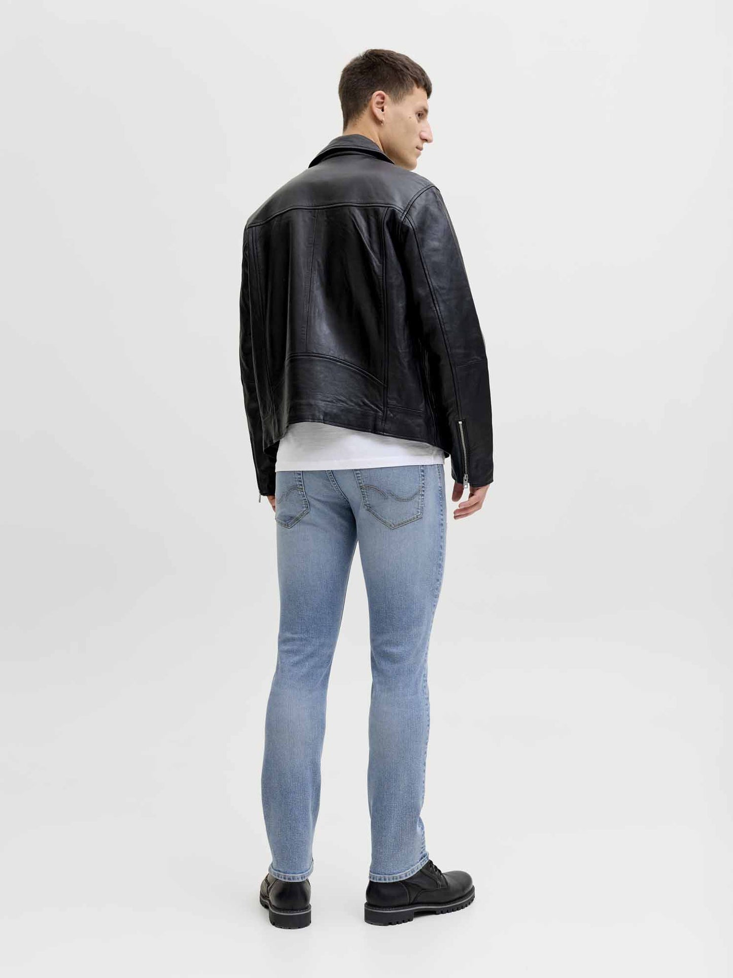 Jeans slim fit Glenn da uomo in cotone blu per uno stile casual
