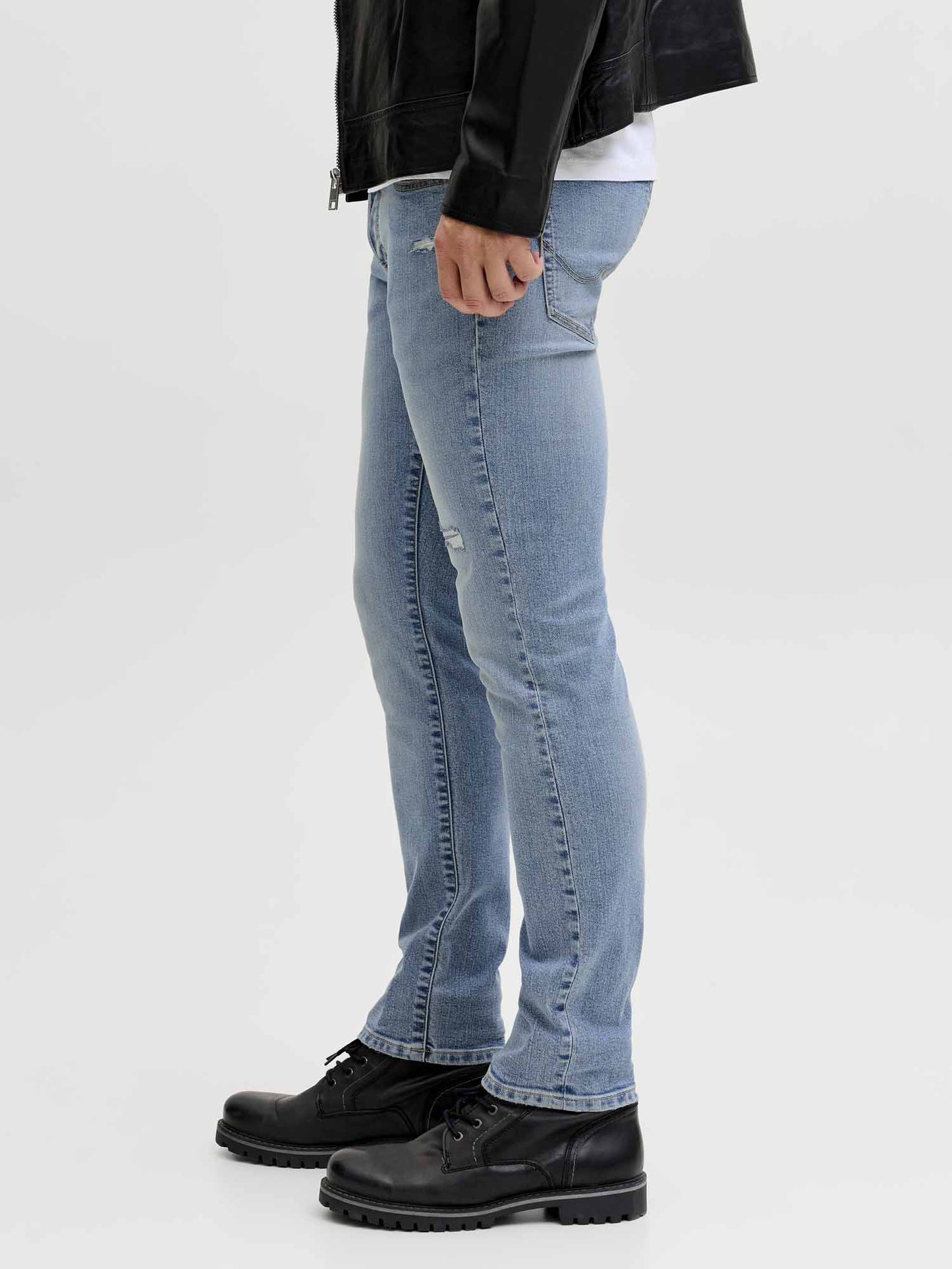 Jeans slim fit Glenn da uomo in cotone blu per uno stile casual