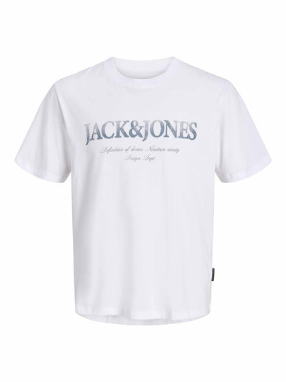 T-shirt Devin Daytona Jack&Jones beige da uomo a maniche corte