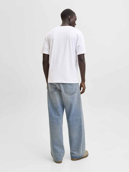 T-shirt Devin Daytona Jack&Jones beige da uomo a maniche corte
