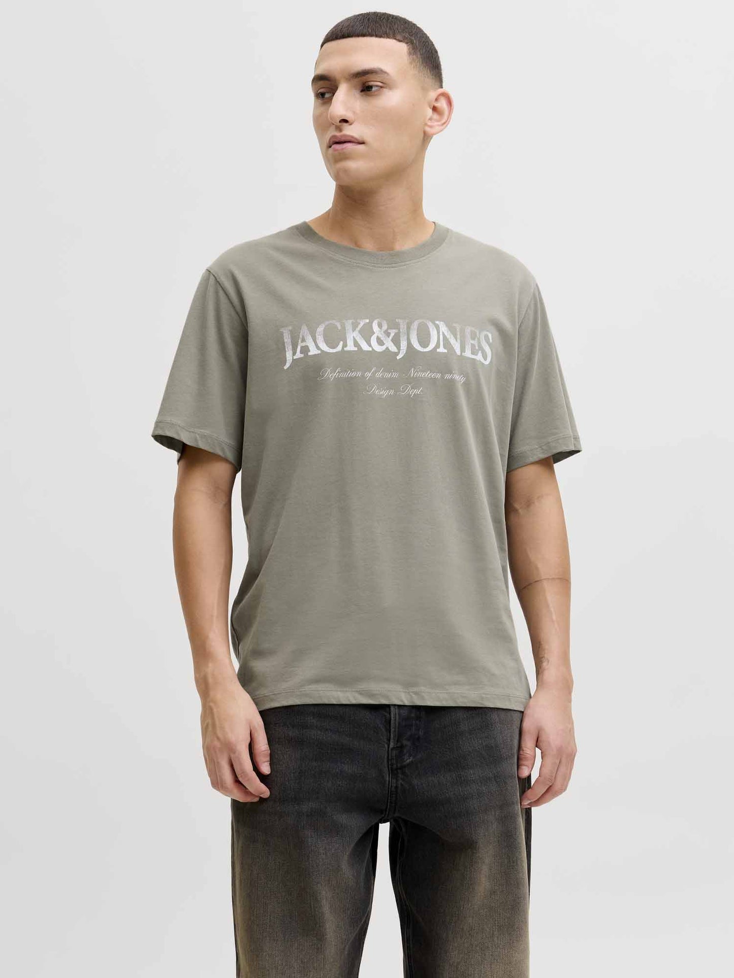 Jack&Jones Devin Daytona, t-shirt verde da uomo in cotone