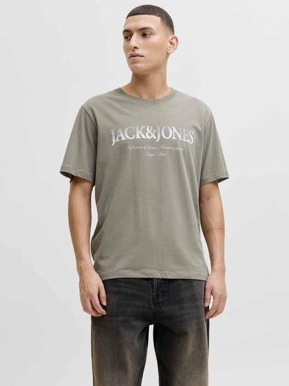 Jack&Jones Devin Daytona, t-shirt verde da uomo in cotone