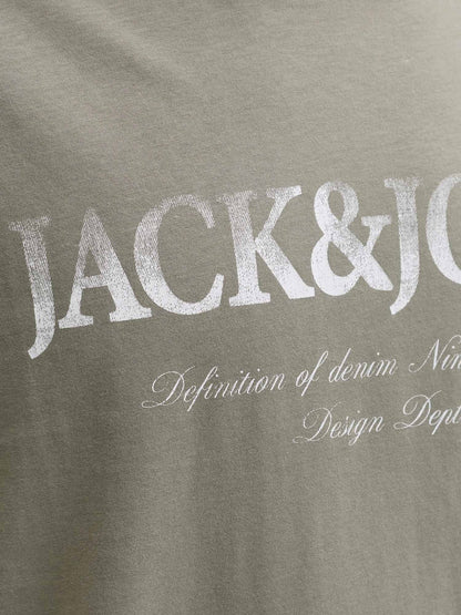 Jack&Jones Devin Daytona, t-shirt verde da uomo in cotone
