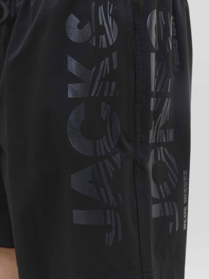 Bermuda da spiaggia Maui Wave di Jack&Jones per uomo nero