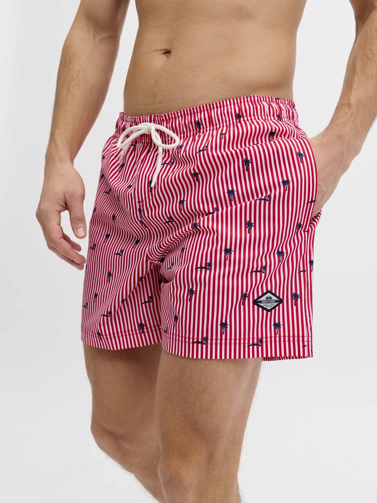Bermuda da spiaggia Maui Breeze rossi da uomo Jack&Jones