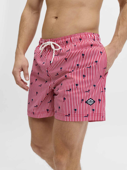Bermuda da spiaggia Maui Breeze rossi da uomo Jack&Jones