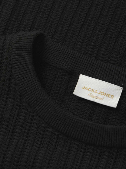 Jack&Jones Maine, t-shirt casual da uomo nera a maniche corte