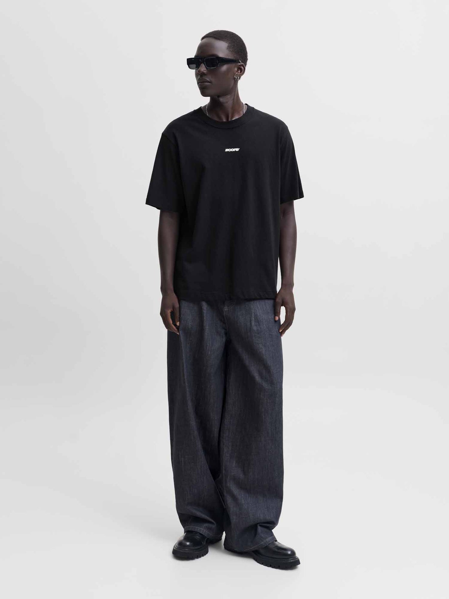 Jack&Jones Club, t-shirt maniche corte da uomo nera