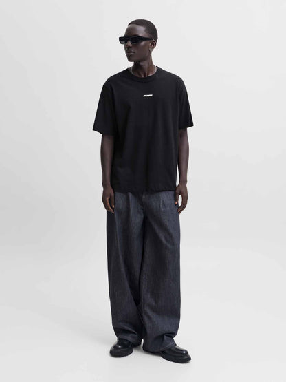 Jack&Jones Club, t-shirt maniche corte da uomo nera