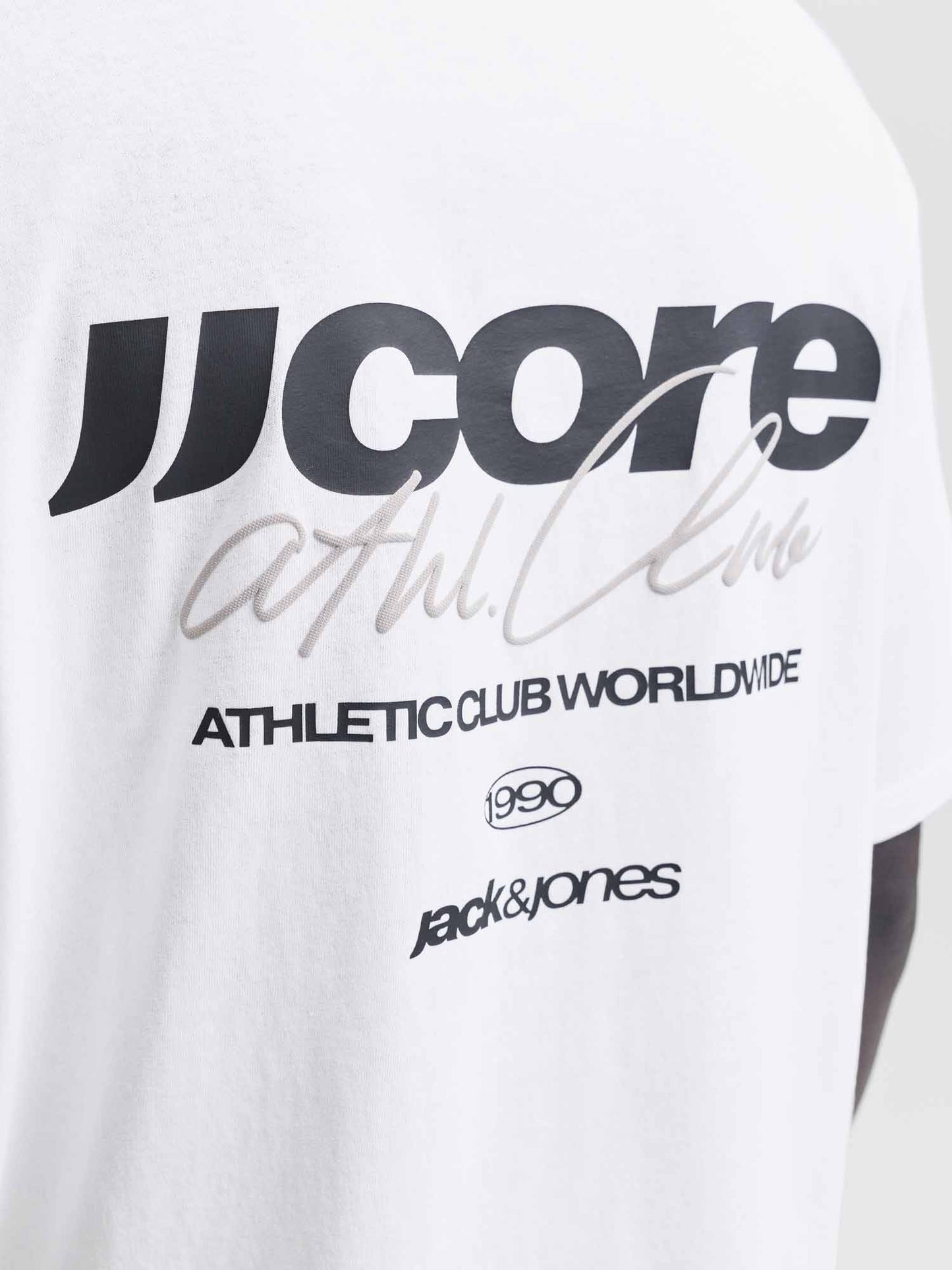 Jack&Jones Club, t-shirt maniche corte da uomo bianca