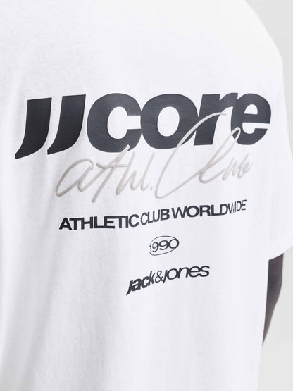Jack&Jones Club, t-shirt maniche corte da uomo bianca