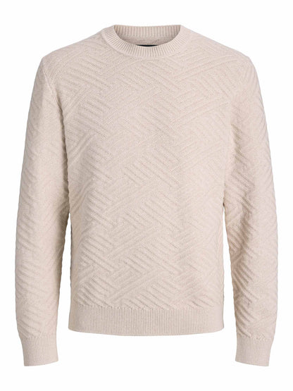 Jack&jones Ancie, maglia da uomo panna