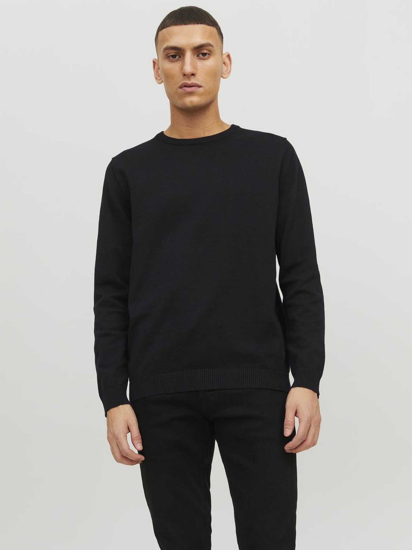 MAGLIA BASIC JACK&JONES DA UOMO NERO