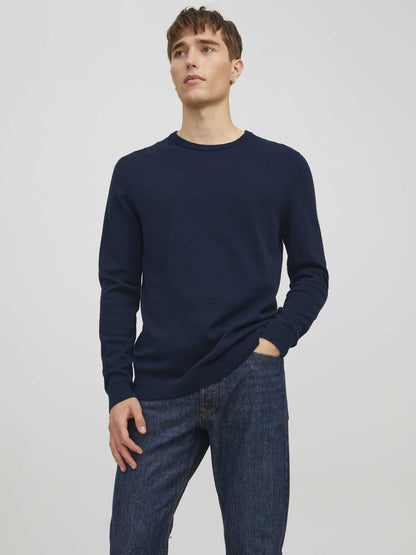MAGLIA BASIC JACK&JONES DA UOMO BLU