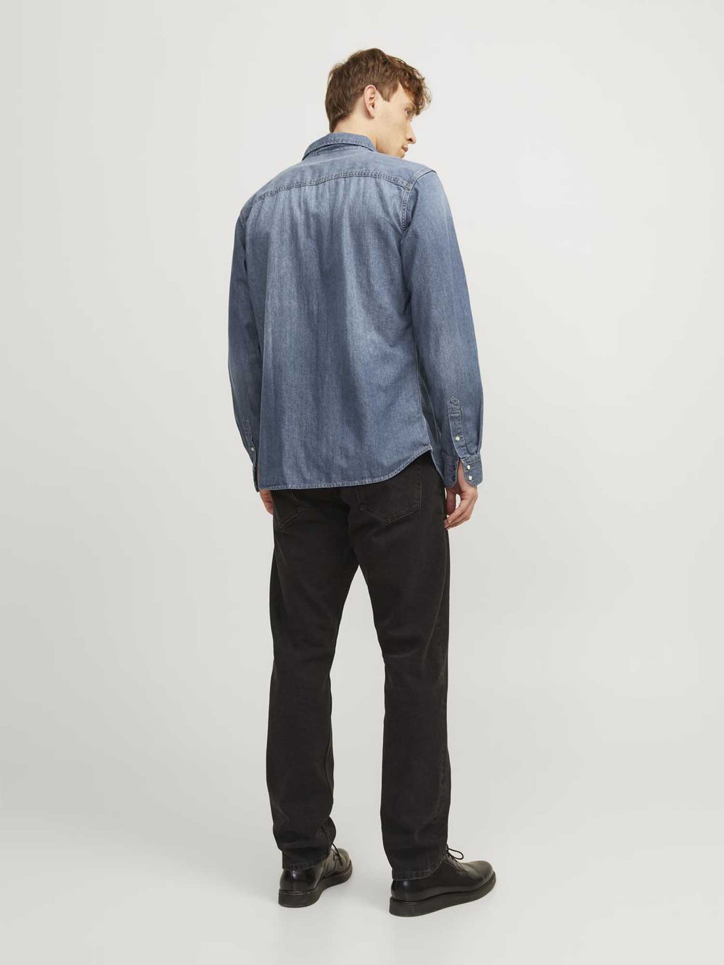 CAMICIA SHERIDAN JACK&JONES DA UOMO JEANS CHIARO