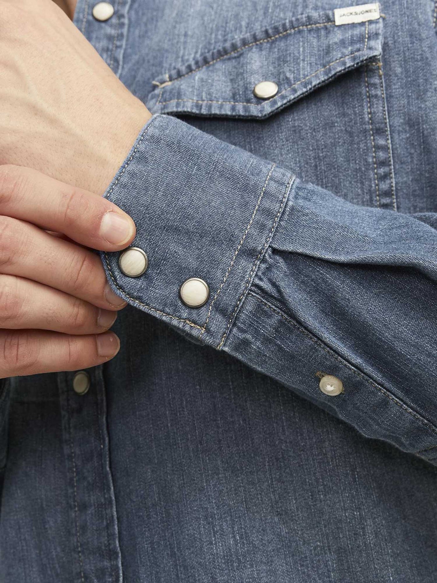 Jack&Jones Jjesheridan, camicia casual denim light da uomo