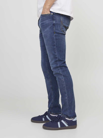 Jeans slim fit Jack&Jones Glenn da uomo in denim blu
