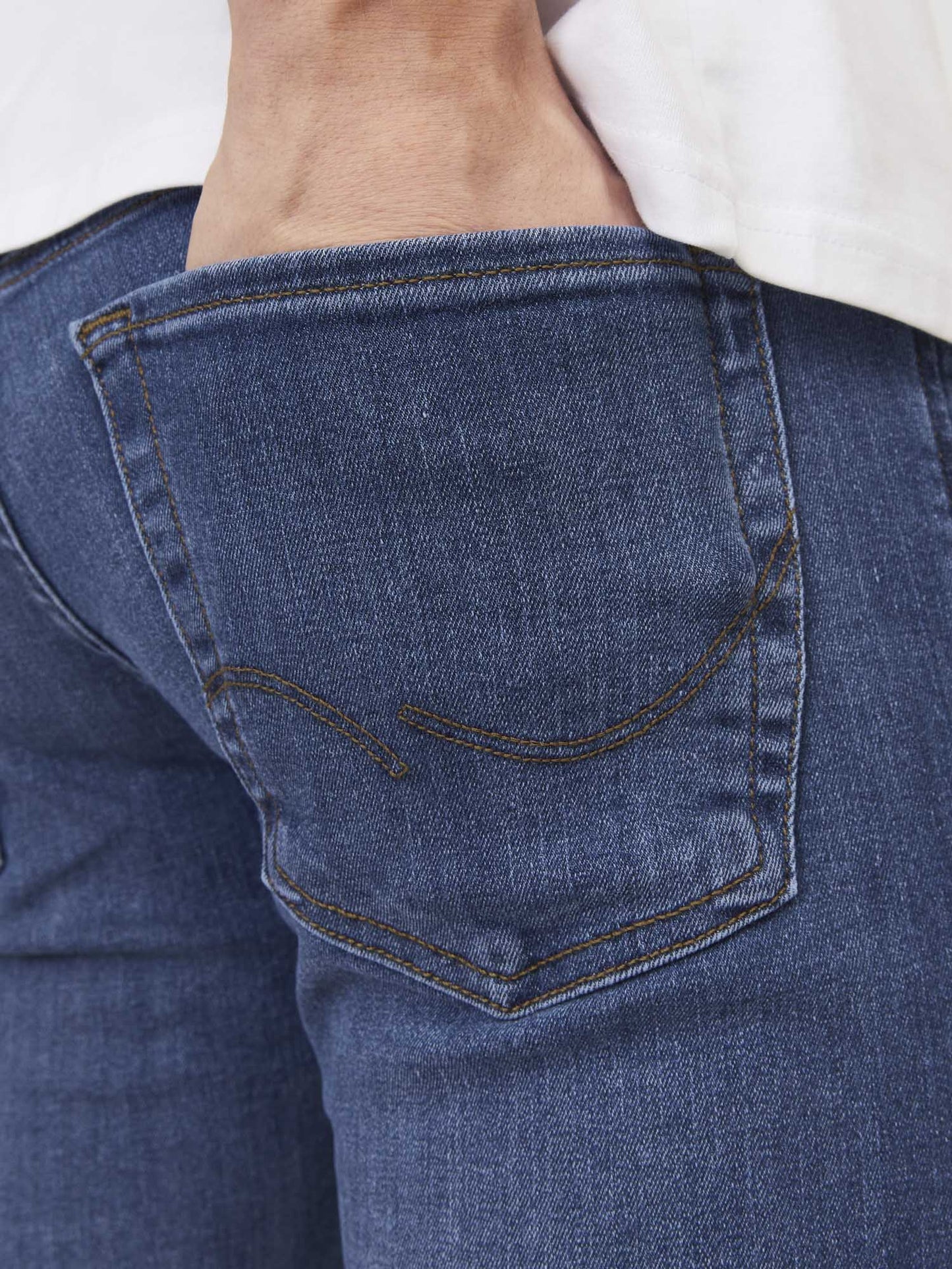 Jeans slim fit Jack&Jones Glenn da uomo in denim blu