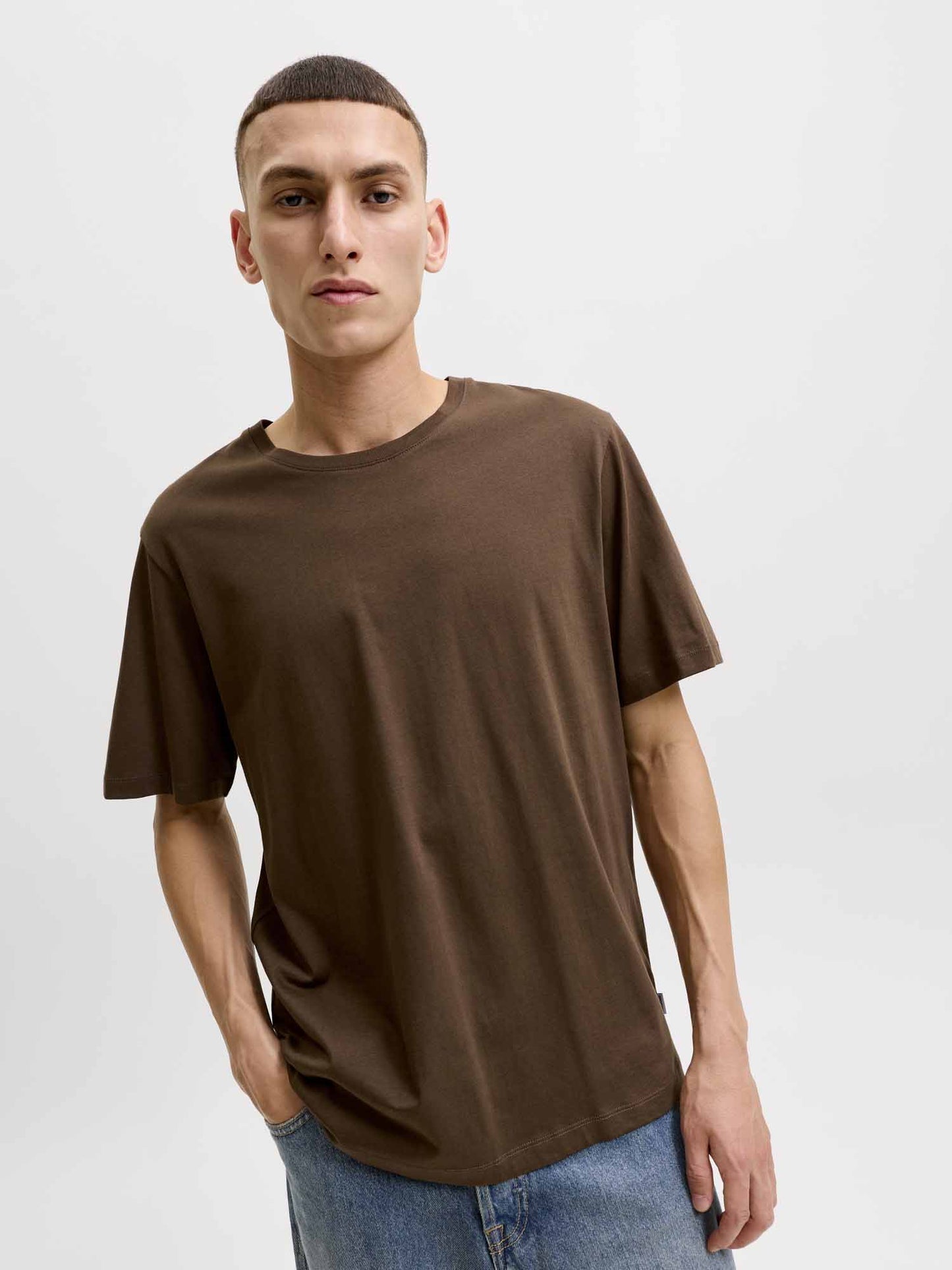 Jack&Jones Organic, t-shirt da uomo marrone