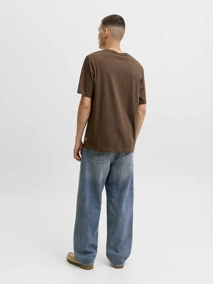 Jack&Jones Organic, t-shirt da uomo marrone
