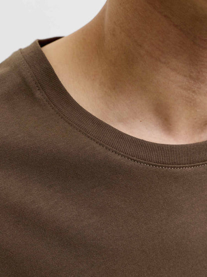 Jack&Jones Organic, t-shirt da uomo marrone