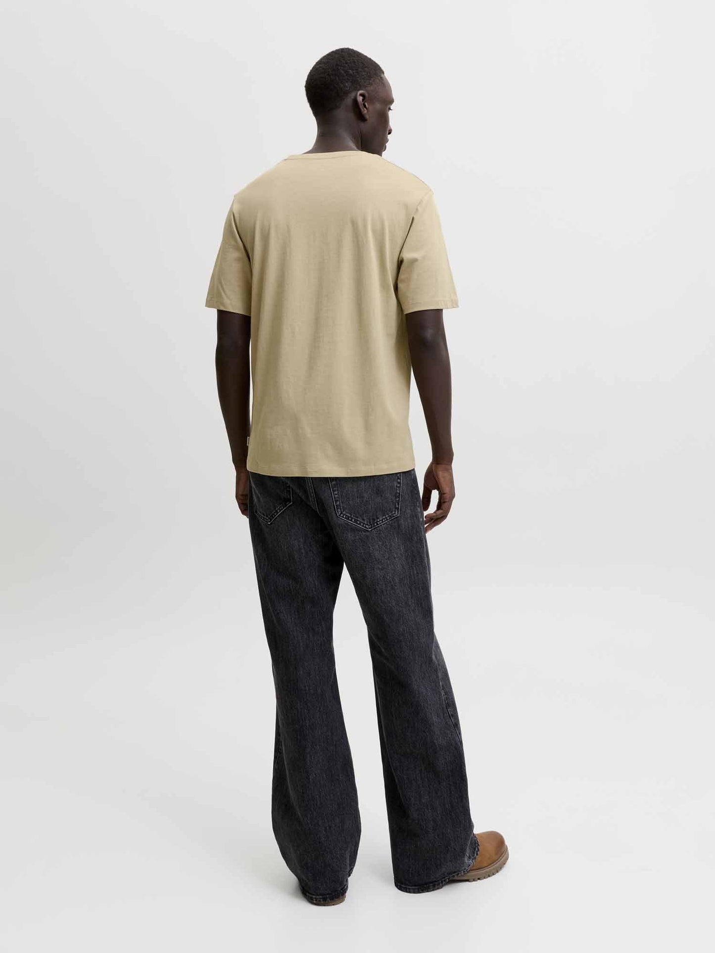 Jack&Jones Organic, t-shirt maniche corte da uomo beige