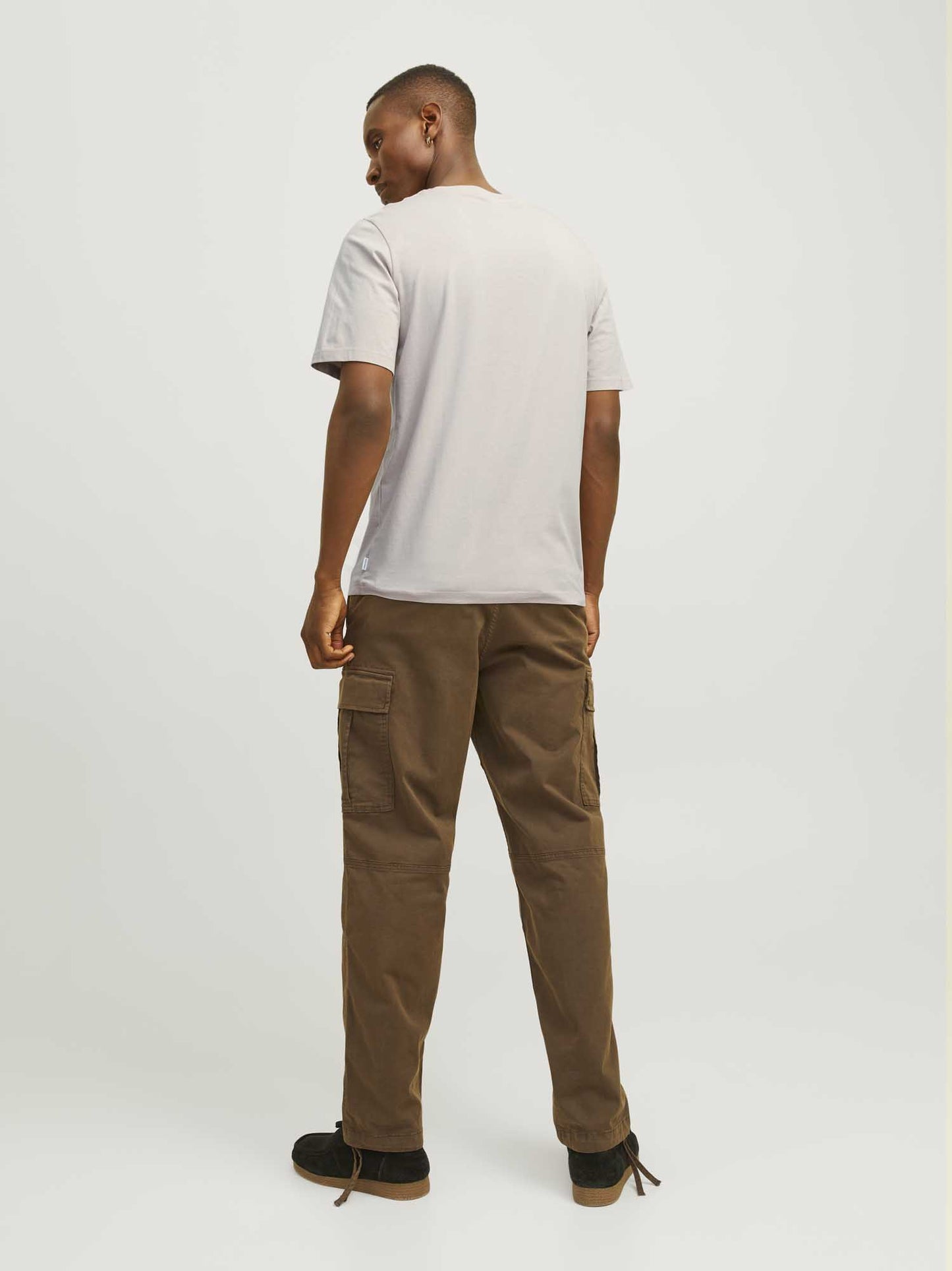 T-SHIRT BASIC GIROCOLLO JACK&JONES DA RAGAZZO PANNA