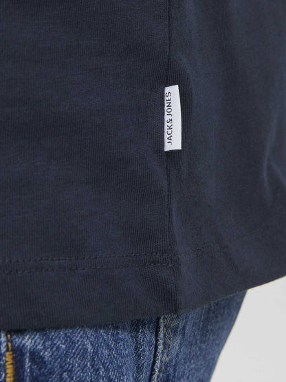 T-SHIRT BASIC GIROCOLLO JACK&JONES DA RAGAZZO BLU