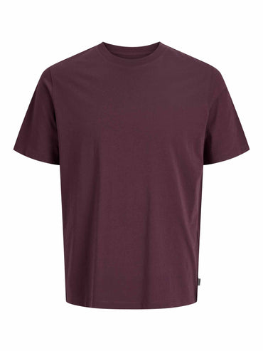 Jack&Jones Organic, t-shirt maniche corte da uomo bordeaux