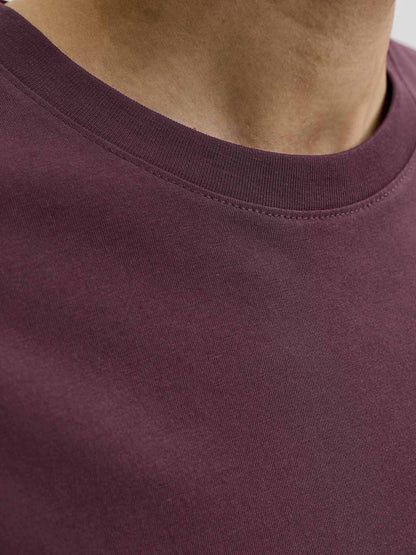 Jack&Jones Organic, t-shirt maniche corte da uomo bordeaux