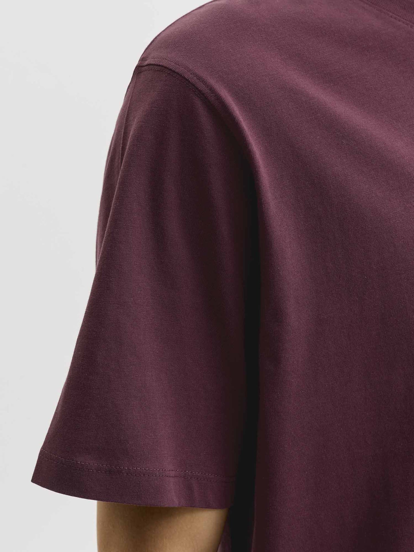 Jack&Jones Organic, t-shirt maniche corte da uomo bordeaux